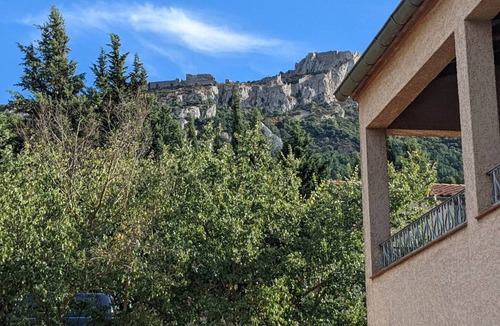 Rouffiac-des-Corbieres House | Houses with swimming pool - View of Peyrepertuse castle (Pays Cathare)