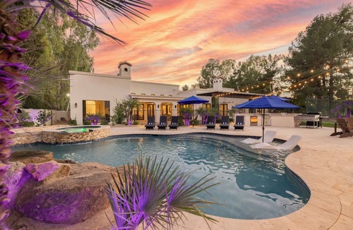 Paradise Valley Village House | HÓZHÓ on Course with Pool, Courts and Fire Pit