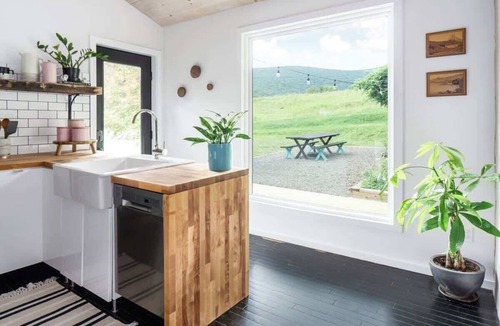 Kerhonkson House | Hudson Valley Black Barn: Fireplace, Firepit & Views