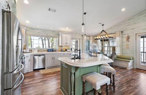 Onalaska House | Huge lakefront retreat with private pier, pool, game room and outdoor fire pit