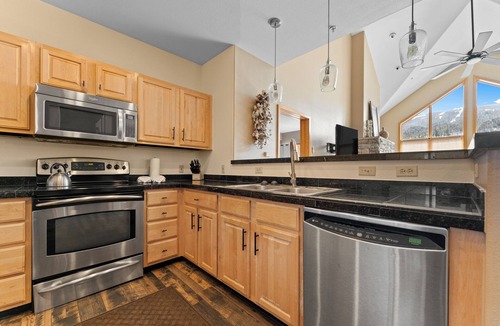 Mountain House Condo | Ideal Location Between River Run & Mountain House Base Area w/Mountain Views