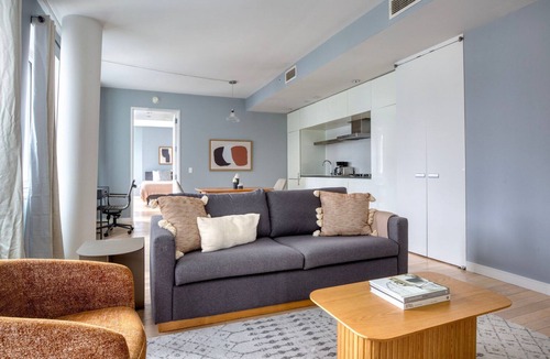 Central New York City Apartment | Impeccable Midtown 2BR w/W/D, nr Rockefeller Ctr, by Blueground