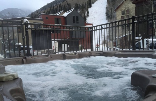 Telluride Condo | In Telluride, Comfortable, 2BR Condo, Hot Tubs, Indoor Pkg, Gas BBQs, 1st Floor.