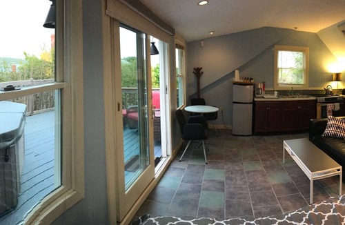 Lubec Apartment | In Town Private Studio with Hot Tub!