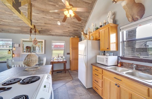 Vian Cabin | Incredible Log Home: 1 Mile from Lake Tenkiller