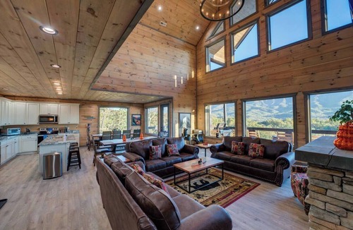 Pittman Center Cabin | Incredible Mountain Views, 5 King Suites w/balconies, 3 fire pits, hot tubs