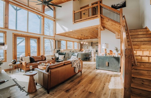 Sevierville Cabin | Indoor Pool Mtn Views Pickleball Sleeps 20