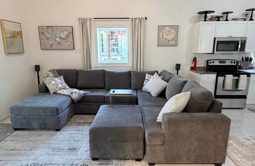 New Caney House | Industrial farmhouse style private guest house