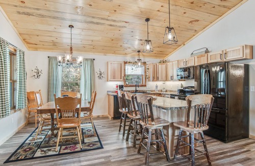 Arkdale House | Inviting home with game room, firepit, full kitchen, & W/D