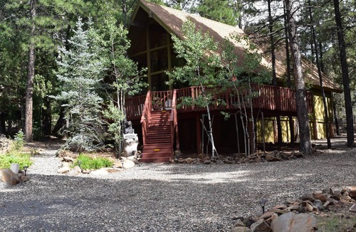 Munds Park Cabin | Juniper Chalet cabin backs to forest