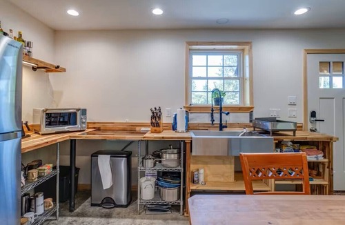 Town of Milo Cabin | Kick back and relax in this calming, stylish space!