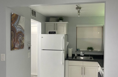 Sunrise Apartment | Kick back and relax in this calm, stylish space apartment with 1 bed 1 bath.n