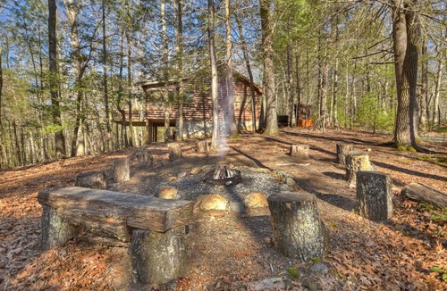 Hidden Lake Cabin | Knotty Pines - Pet-friendly, fireplace, & firepit!