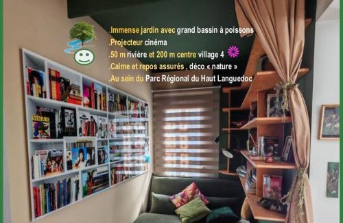 Fraisse-sur-Agout Villa | L'Eau Vive Villa 6 pers parc 3000m2 à 50 m de la rivière