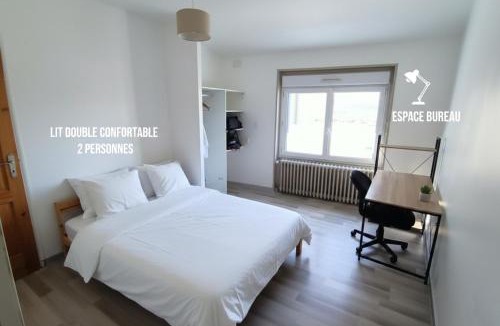 Poitiers House | L'Escale du Faubourg - Grande maison avec Bureaux et WiFi
