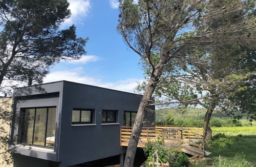 Durban-Corbieres House | « La Cabane » Mur de Verre Xxl, vue Panoramique