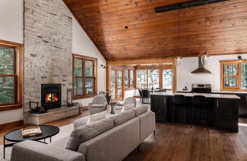 Saint-Faustin-Lac-Carre Ski Chalet | La Canopée - Piscine privée chauffée - Spa - Mont-Blanc