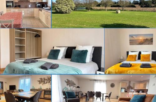 Tour-en-Bessin House | La clé des champs Maison plain pied lumineuse bien équipée, séjour spacieux, belle terrasse aménagée, garage, grand jardin clos, parking, près de Bayeux et Omaha Beach, chiens bienvenus
