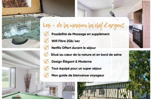Jumieges Villa | La Cle d Argent Elegante Maison Normande avec Jacuzzi et Jardin