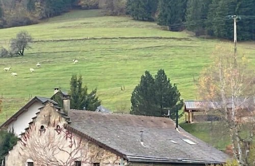 Meaudre Cottage | La Bergerie with elevated terrace mountain view
