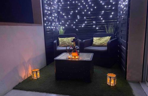 Moyen-Vernet Apartment | La Gold Room jacuzzi et sauna