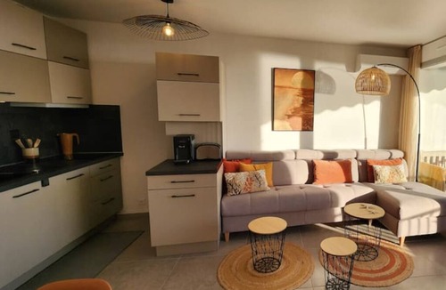 La Grande-Motte Apartment | La Grande-Motte on the Beach facing the Sea with Terrace, Pool and Parking