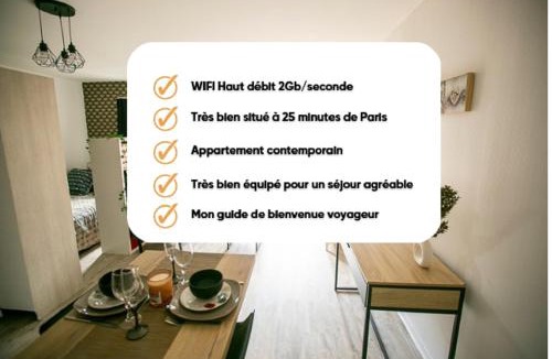 Les Mureaux Apartment | La Téranga - WIFI - Coeur de ville - Gare