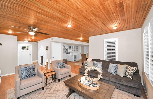 Leisure Land House | Lady of the Lake! Lake Front Property with Boathouse, Pet Friendly, Hot Tub, & Outdoor Sitting Area
