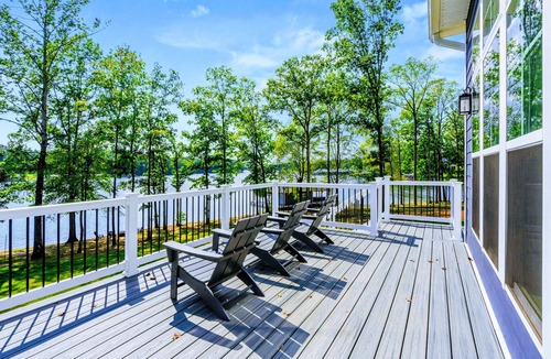 Mineral House | Lake Anna Lakefront Luxury, Private Side, Boat Dock, Boat House, Deck Views