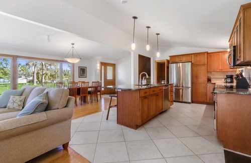 Powers Lake House | Lake Benedict Lakefront Home with Fire Pit Large Yard Kayak Friendly