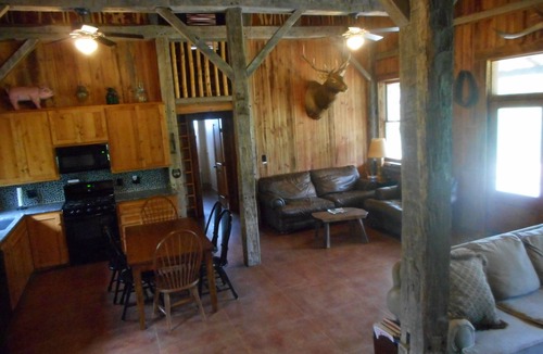 Buchanan Dam Cabin | Lake Buchanan Lodge featuring optional Pavilion with free kayaks and canoes.