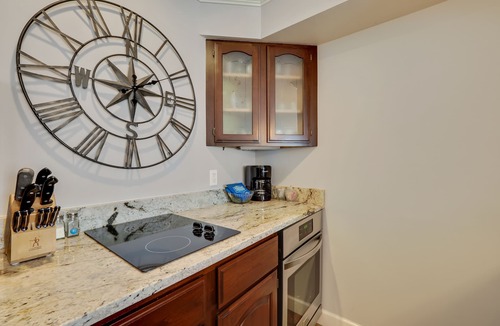 Boyne City Condo | Lake Charlevoix Views from Above | Private Balcony + Beach Access | Fireplace