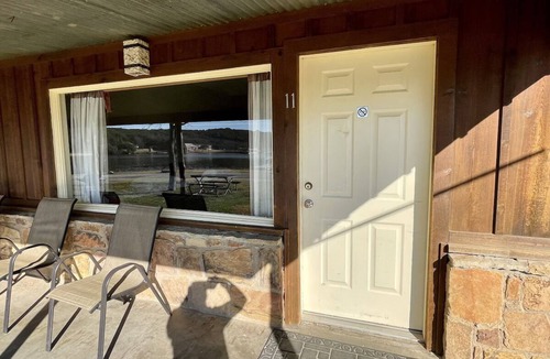 Graham Cabin | Lake front Cabin #11 with Porch - Cabin with kitchen, steps from Possum Kingdom Lake