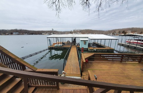 Rocky Mount House | Lake House with Multiple Decks and Large Swim Platform on Private Dock,