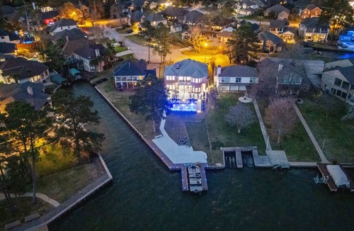 Walden on Lake Conroe House | Lake it easy, Fish, Kayak, Yard, Boat, Sleeps 20