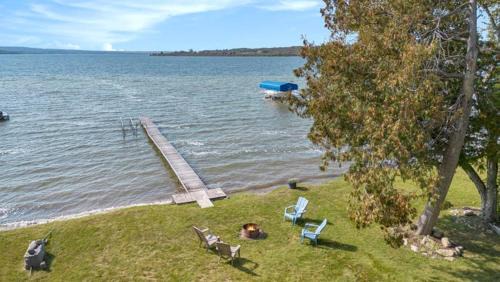 Traverse City House | Lake Leelanau A Frame Waterfront Dock Fireplace 7550