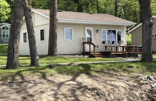 Miltona Cabin | Lake Miltona, MN Weekly Rental Cabin is located right on the beach.