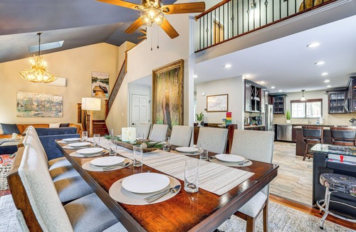 Pocono Pines House | Lake Naomi Luxury Home w/Stream Pool & Fire Pit