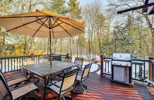Pocono Pines House | Lake Naomi Luxury Home w/Stream Pool & Fire Pit
