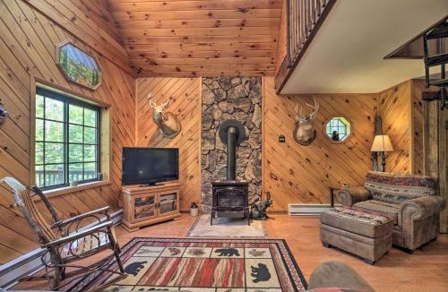 Lake Placid House | Lake Placid Chalet Deck and Forest Views!