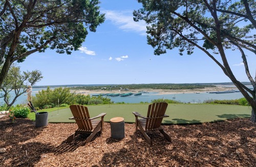 Marshall's Point House | Lake Travis Estate, Pool + Hot Tub + Boat Slip + 160' Views