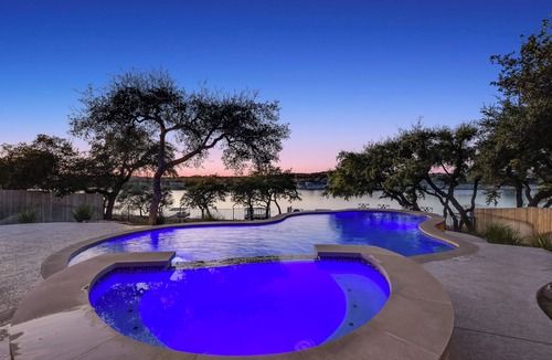Highland Lake Estates House | Lake Travis Waterfront Resort - Dock, Pool, Hot Tub & Sunset Deck