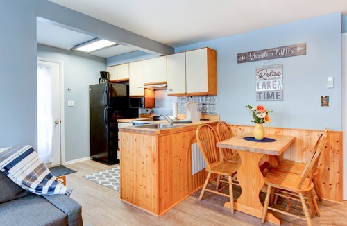 Thayerville Condo | Lake-view condo with deck & firepit - prime location