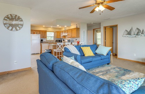 Harbor Beach House | Lake View Home w/Deck, Yard & Fire Pit!