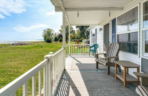 Harbor Beach House | Lake View Home w/Deck, Yard & Fire Pit!