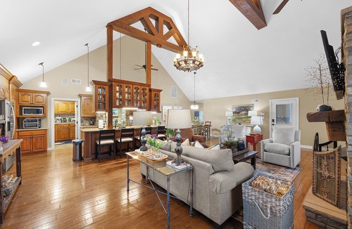 Fruitvale House | Lakefront Barndominium on 40 Private Acres - Pontoon - Sleeps 10