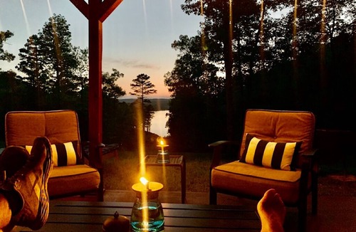 Elizabeth Cabin | Lakefront Cabin in Ozark Mountains with Hot Tub amazing views & sunsets - Remote