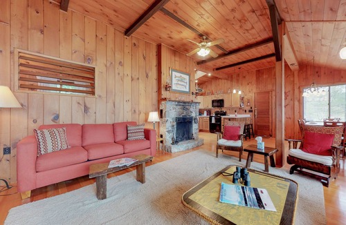 Naples Cabin | Lakefront cabin on Brandy Pond with dock, deck, firepit, kayaks & paddleboard