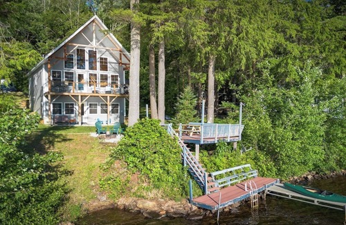 Barnstead Cabin | Lakefront Cabin with Private Dock & Stunning Views