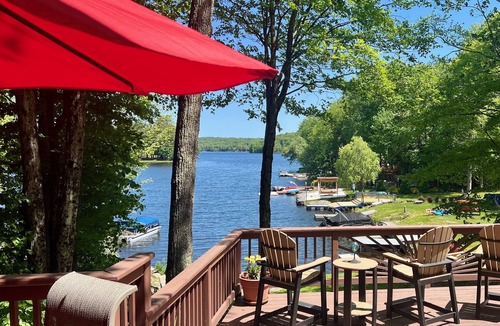 Hamlin Ski Chalet | Lakefront Cabin with Fantastic views & Private Dock, The Hideout!